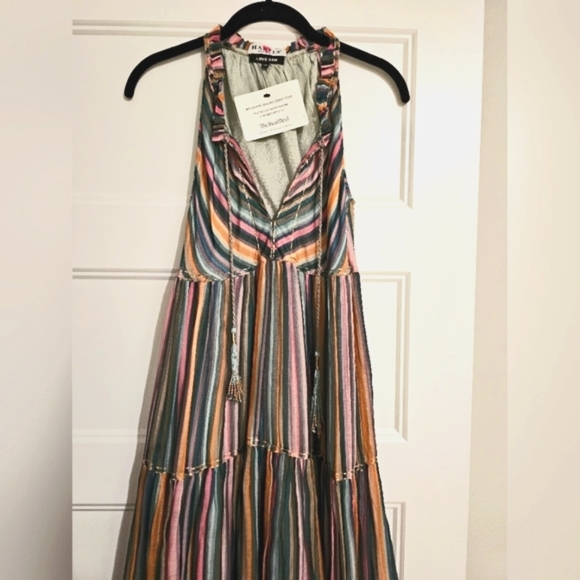 Hartly Love Sam Striped Sleeveless Multi-Color Long Dress sz xs - Picture 5 of 13